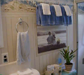 50s bathroom budget facelift, bathroom ideas, home decor, All the paint colors I think I used 5 or 6 came from the border I chose The theme and colors in the border helped marry the aqua green sink tub toilet with the facelift
