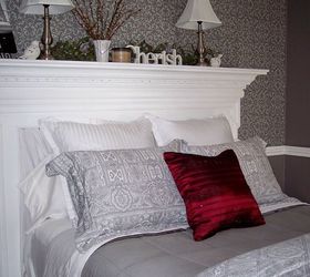 how to make a headboard out of a mantel, bedroom ideas, repurposing upcycling, The finished project