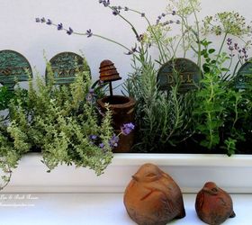 diy windowsill windowboxes from gutters, container gardening, diy, gardening, repurposing upcycling, Parsley Thyme Lavender Dill Oregano