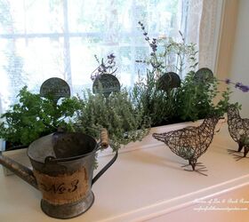 diy windowsill windowboxes from gutters, container gardening, diy, gardening, repurposing upcycling, Kitchen Herb Garden made from gutters