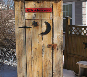 Outhouse used for a gardening tool shed | Hometalk