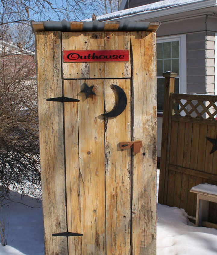 Outhouse used for a gardening tool shed | Hometalk