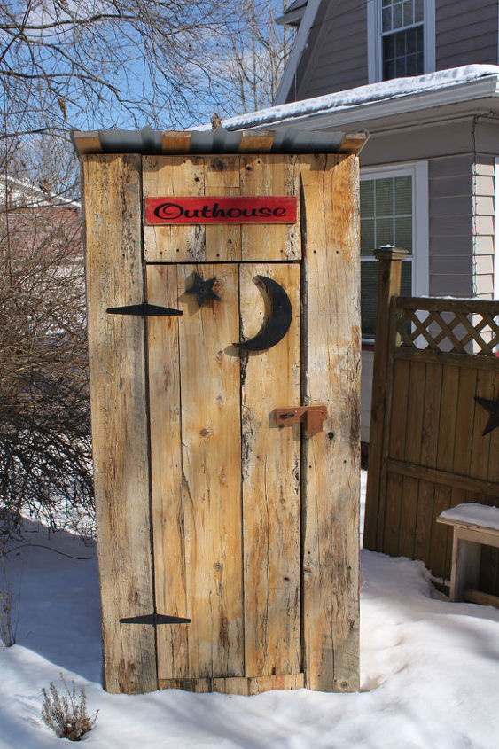 Lumber-yard | ClipArt ETC Outhouse used for a gardening tool shed | Hometalk