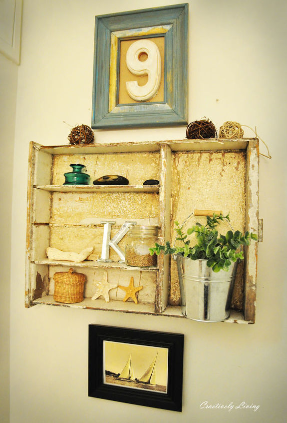 the downstairs bathroom is finished, bathroom ideas, crafts, repurposing upcycling, Old drawer