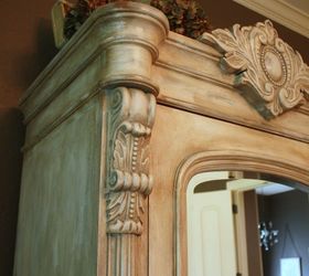 transforming a wood armoire into a painted treasure