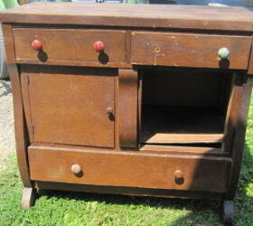 one man s junk to my treasure, painted furniture, repurposing upcycling, This was headed for the burn pile