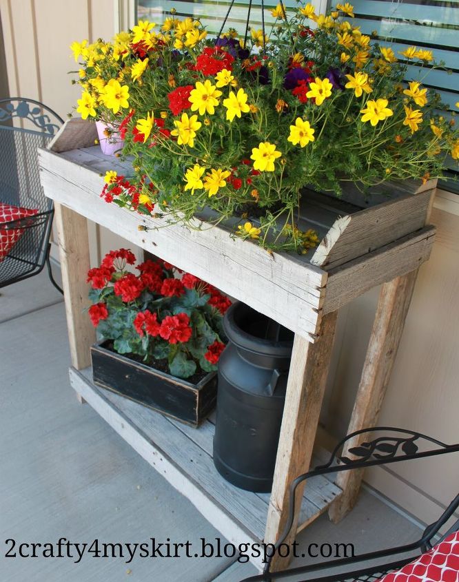 potting bench from old pallets, diy, flowers, gardening, how to, pallet