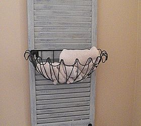 shutter caddy, bathroom ideas, chalk paint, crafts, This was my first attempt at making my own chalk paint