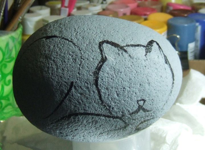 crafts painting rocks pebbles art, crafts, I started following directions