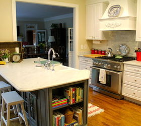 our kitchen turned out great, home decor, kitchen design, The gray peninsula highlights the gray in the cararra marble