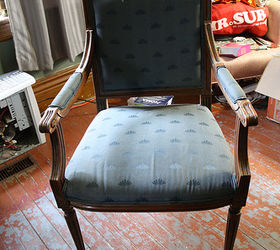 armchair recovery, painted furniture, reupholster, Original chair