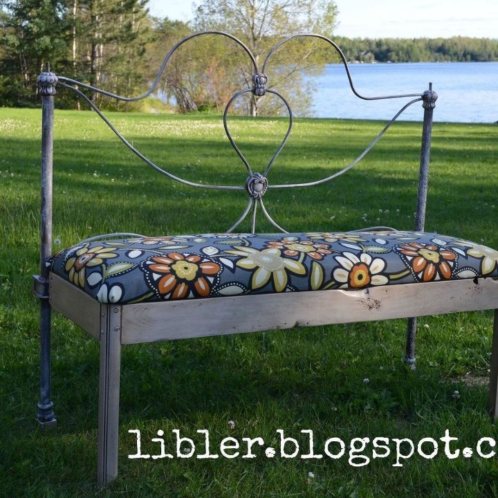Bed Frame Turned Bench Hometalk Bench Bedframe Upcycle Build Painted Furniture