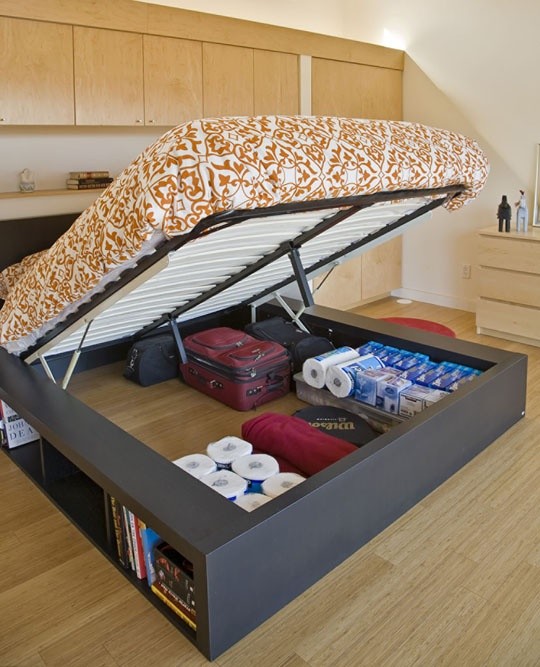 under bed storage system, this is the photo I saw on pinterest