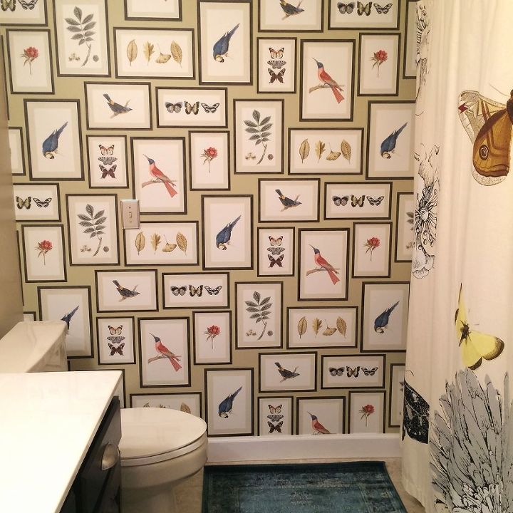 Birds Amp Butterflies Guest Bathroom Makeover Hometalk