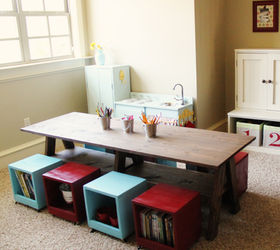 i built a kids table for my playroom, diy, how to, painted furniture, woodworking projects, DIY Table for the Playroom