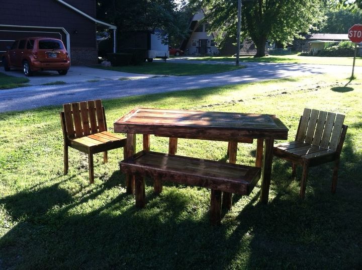 Farm House Table Made From Pallets Hometalk
