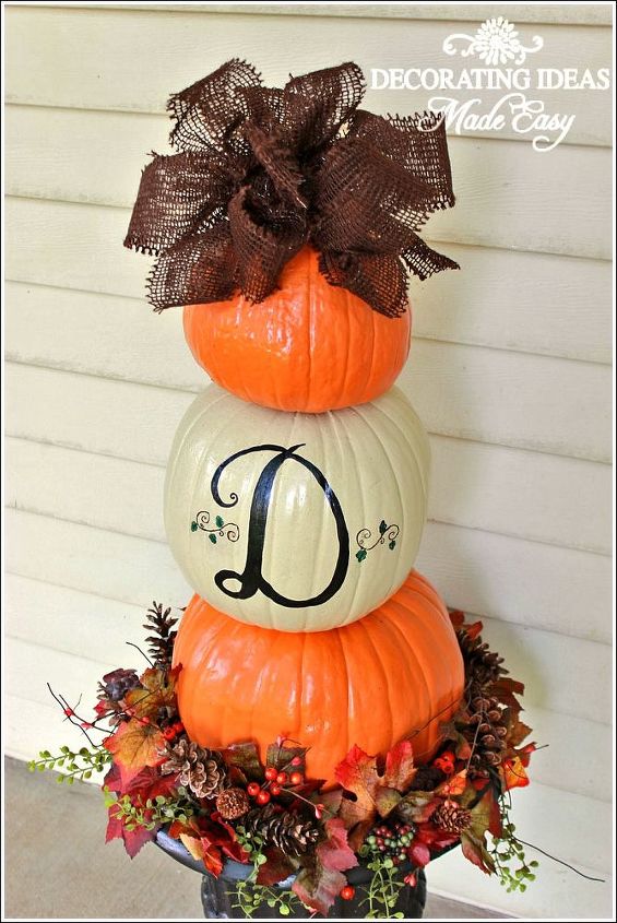 pumpkin topiary fall decorating ideas
