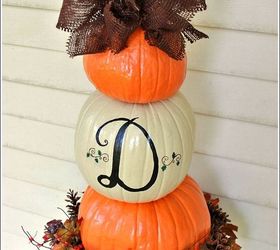 pumpkin topiary fall decorating ideas, container gardening, crafts, gardening, seasonal holiday decor, Fall Decorating Ideas