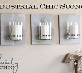 diy industrial chic sconce, home decor, wall decor