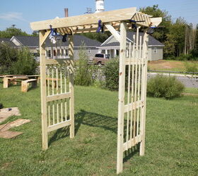 update on backyard arbor, gardening, woodworking projects
