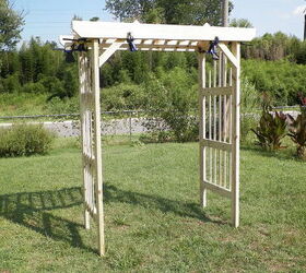 update on backyard arbor, gardening, woodworking projects