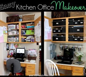 organizing kitchen office makeover, home office, organizing