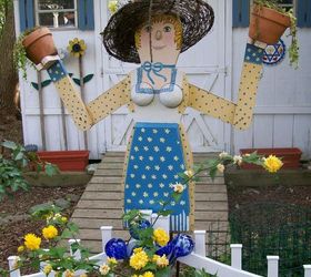 garden lady, gardening, woodworking projects, My Garden Lady designed by me built from scrap lumber by my Dad and painted by a dear friend See more of my gardens and projects at or