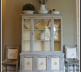 chalk paint french china hutch, chalk paint, doors, garages, home decor, painted furniture, This is a china hutch I refinished using ASCP in Paris Gray and Old White