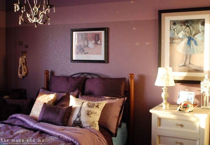 bedroom ideas purple makeover, bedroom ideas, home decor, painting