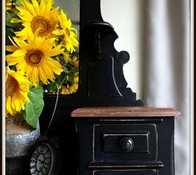 painted furniture antique vanity black, painted furniture, shabby chic, woodworking projects
