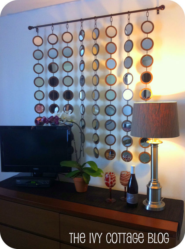 diy z gallerie mirror knock off, crafts, home decor, Finished product hanging on the wall