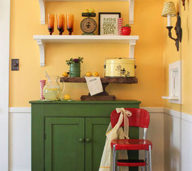diy shelves add fun and color to a dining room, home decor, shelving ideas, Finished Lemonade Stand