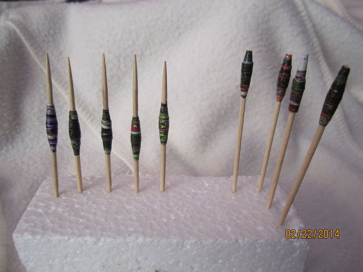 hand made paper beads possibilities are endless, crafts, decoupage, repurposing upcycling