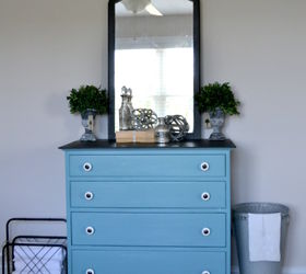 painted furniture dresser vintage blue black, painted furniture