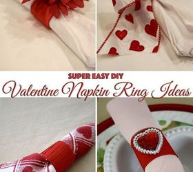 super easy valentine napkin ring ideas, crafts, seasonal holiday decor, valentines day ideas