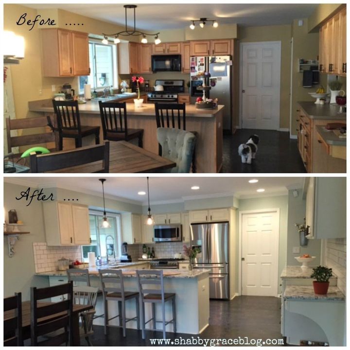 farmhouse kitchen makeover, home decor, kitchen design, painting, painting cabinets