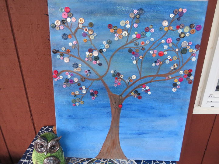 button love tree, crafts, wall decor