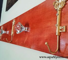 vintage diy coat hanger, diy, foyer, how to, organizing, wall decor