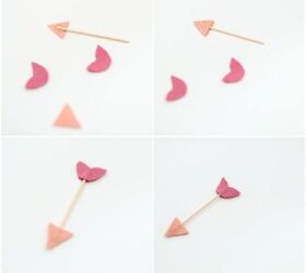 create an adorable mini arrow garland, crafts, seasonal holiday decor, valentines day ideas, wall decor