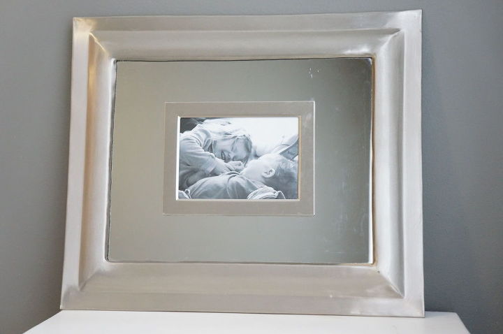 make a mirror picture frame using what you already have, crafts, wall decor