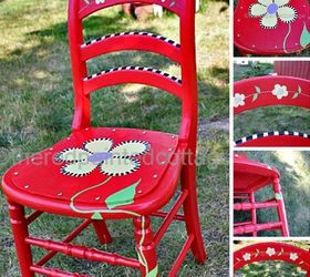 painting a whimsical chair with free pattern, painted furniture