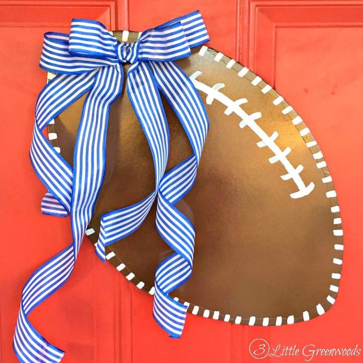 how to make a football door hanger, doors, how to, wreaths