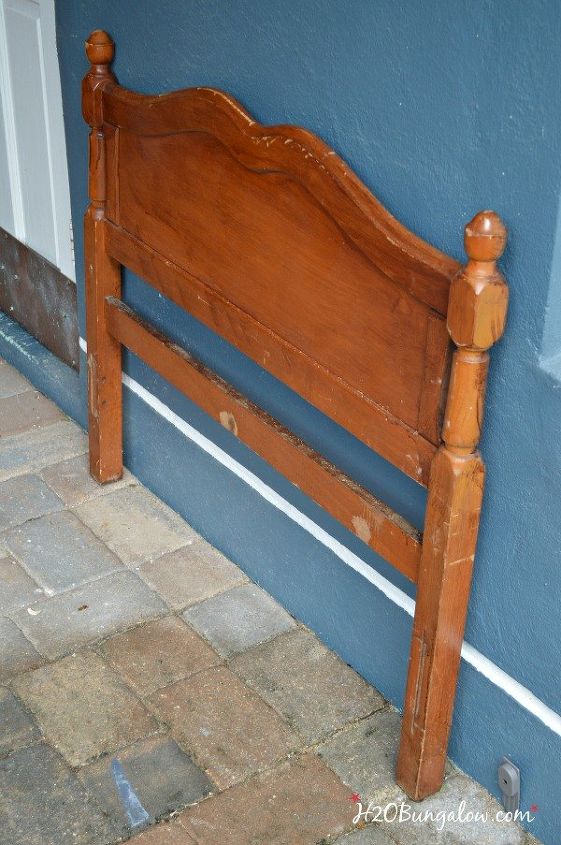 diy twin headboard bench with storage, outdoor furniture, repurposing upcycling, storage ideas, woodworking projects