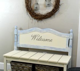 diy twin headboard bench with storage, outdoor furniture, repurposing upcycling, storage ideas, woodworking projects
