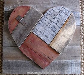Corazón de San Valentín de madera de palet rústica