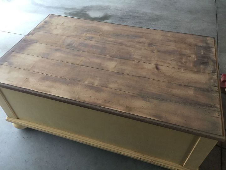 60 coffee table makeover, painted furniture