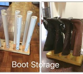 s 16 brilliant ways to squeeze much more into your closet, closet, organizing, storage ideas, Use PVC pipes to keep boots in line