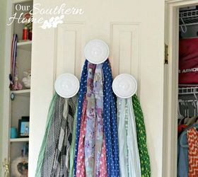 s 16 brilliant ways to squeeze much more into your closet, closet, organizing, storage ideas, Hang a scarf collection with valance holders