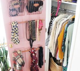 s 16 brilliant ways to squeeze much more into your closet, closet, organizing, storage ideas, Use your closet door for those last items