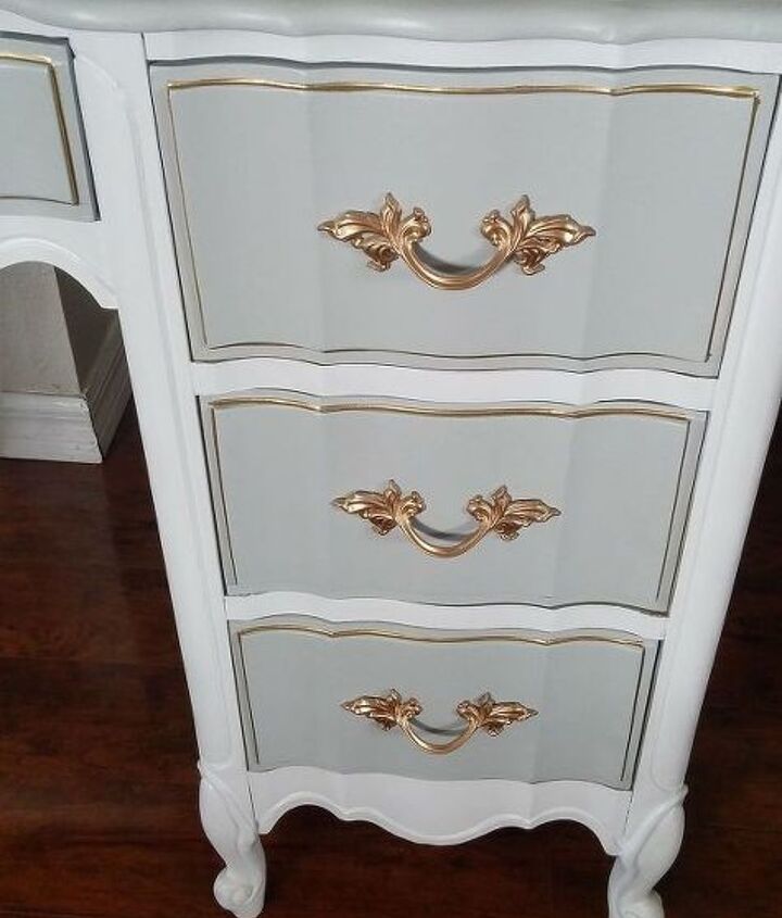 French Provincial Desk Makeover Hometalk French Provincial Desk Makeover Painted Furniture Shabby Chic